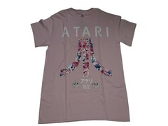 Atari Pink Shirt with Floral Design Retro Look Shirt Men’s SMALL NEW
