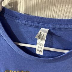 Canvas Unisex Greetings From Asbury Park NJ Graphic Blue Crew Neck T-Shirt L
