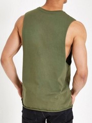 Men’s Medium Forest Green Gym Muscle Workout Tank Top, Sleeveless, Bodybuilding