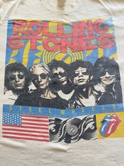 Rolling Stones Steel Wheels 1989 Shea Stadium Concert T Shirt Single Stitch USA