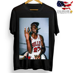 MICHAEL JORDAN & New T-shirt Chicago Bulls Cigar Championship 23 vintage 90s NBA