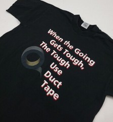 Vintage 90s The Tough Use Duct Tape T Shirt Vtg USA Funny Work Men Single Stitch