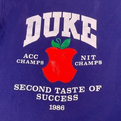 Vtg 80s Duke University Basketball Tee M ACC NCAA Champions Apple Single Stitch