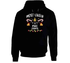 Most Likely To Puke Eggnog Funny Christmas T Shirt