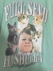 Full Send Green XL T Shirt Hasbulla Loves Cats by Nelk 100% Cotton