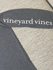 Vineyard Vines Gray Long Sleeve Pocket Tee Shirt Small Navy Pink Whale Graphic
