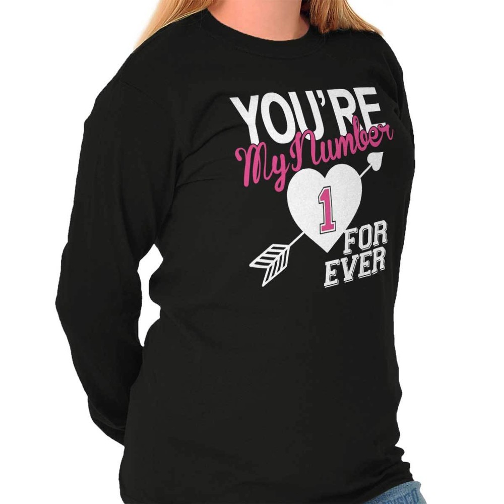 Romantic Valentine’s Day Gift Love Forever Long Sleeve T Shirt Tees For Women