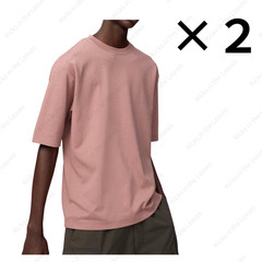 [2PCS SAME COLOR] UNIQLO U AIRism Cotton Oversized T-Shirt Half-Sleeve Japan NWT