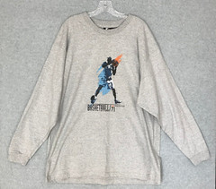 NWT STARTER Vintage 90s Basketball 71 Spell Out Logo T-Shirt Long Sleeve 2XL NEW