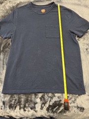 Common P eople Men’s Navy Waffle Knit Pocket T-Shirt