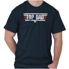 Top Dad Father’s Day Best Ever Birthday Gift Mens Casual Crewneck T Shirts Tees