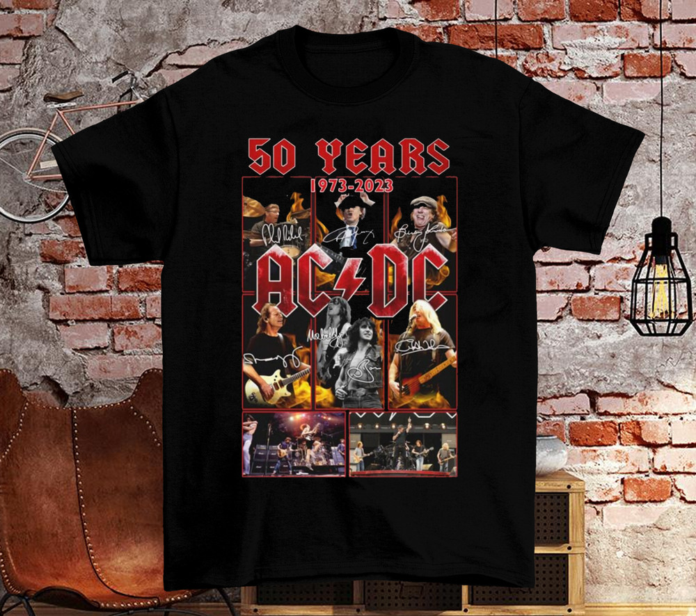 ACDC 50 Years Anniversary 1973 2023 Thank You For The Memories T-Shirt AH602
