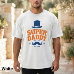 Super Daddy Vintage mustache top hat Graphic T-Shirt, Father’s Day , For Him,
