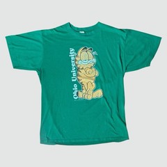 vintage 70s Ohio University Garfield shirt – XL OU Bobcats velva sheen Jim Davis