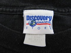 Vintage Discovery Channel Angry Grizzly Bear Souvenir SS Black T Shirt Size L