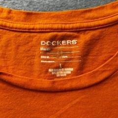 Dockers T Shirt Orange Womens Short Sleeve Crew Neck Casual Tee Cotton