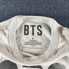 BTS Official Long Sleeve Graphic T-Shirt Gray BigHit HYBE K-Pop Mens Medium M