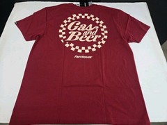 NWT Fasthouse “Gas & Beer” Mens Maroon T Shirt Size 2XL Cotton #8179