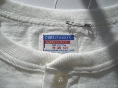Henry Neck T-Shirt 3/4 Sleeve Double Works American Cotton Japan
