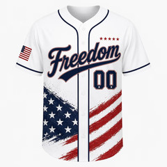 Custom Name Number Freedom USA 250 Years Baseball Jersey Patriotic 1776-2026