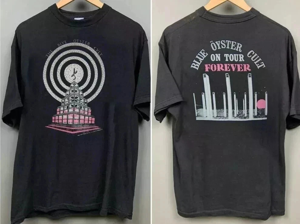 Blue Oyster Cult On Tour Band Black 2 Side Vtg T-shirt Unisex S-4XL TOP