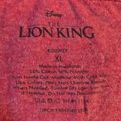 Disney The Lion King Graphic T-Shirt Men’s XL Red Simba Pride Rock