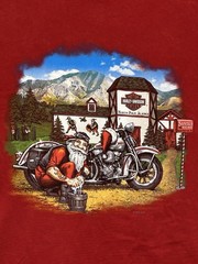 Harley Davidson Fairbanks Alaska Mens Shirt Santa Claus Cotton Red Sz 2XL
