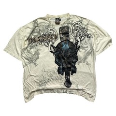 Miskeen Originals Affliction type Shirt White Print Y2K Men’s 4XL