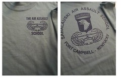 AIR ASSAULT 101 Airborne School SABALAUSKI T-Shirt Large Ft Campbell Kentucky US