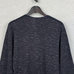 Waffle Pullover Shirt Men’s M? Black Thermal Long Sleeve Urban Streetwear Modern