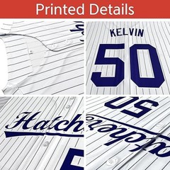 Custom Baseball Jersey Personalized Team Name Number Black Red White Pinstripe