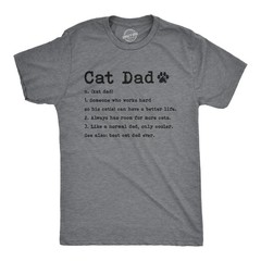 Mens Cat Dad Definition T Shirt Funny Father’s Day Pet Kitty Animal Lover