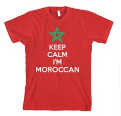 KEEP CALM I AM MOROCCAN MOROCCO FLAG Unisex Adult T-Shirt Tee Top