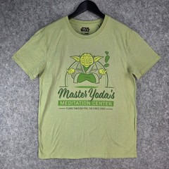 Star Wars Shirt Mens Large Green Short Sleeve Crew Neck Yoda NEW 14064