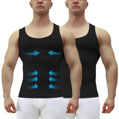 1/2/3 Pack Men’s Shaper Slimming Tank Top Athletic Compression Shirt with Sle…