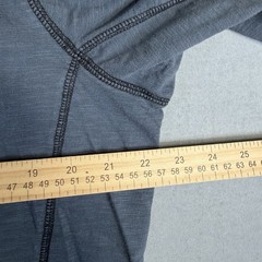 Carbon 2 Cobalt Henley Shirt Mens Large Gray Long Sleeve Button Pullover