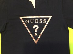GUESS Los Angeles Men’s Short Sleeve T-Shirt Size LARGE Blue w/Silver Cotton NEW
