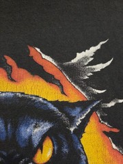 Born Wild Panther Shirt XL Double Sided Used Black 90’s Biker Motorcycle