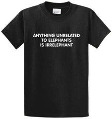 IRRELEPHANT Cotton Printed Tee Shirt Regular and Big and Tall Sizes