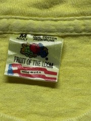 Vintage 90s Fruit of the loom Park Ave BBQ Grill T-Shirt Yellow Size M Tee USA
