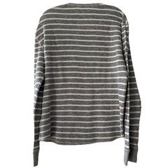 American Eagle Outfitters Slim Fit Men Large Gray Warm Thermal Waffle Knit Shirt