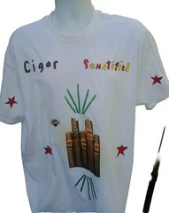 Hand Designed Men’s Cigar Sanctified Themed Jeweled XL T-shirt