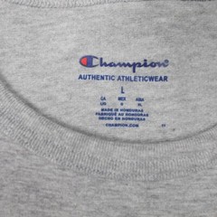 Champion AOP Shirt NWT Mens Large Gray All Over Cotton/Poly Blend S/S Pullover