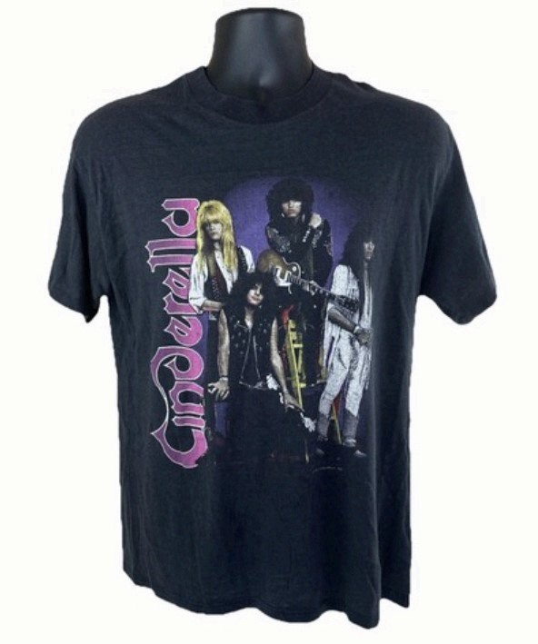 Vtg Cinderella 1988 Tour T-Shirt Long Cold Winter Band Concert Glam Metal