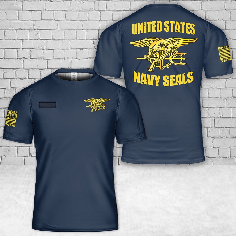 Custom Name US Navy Seals T-Shirt Best Gift For Dad