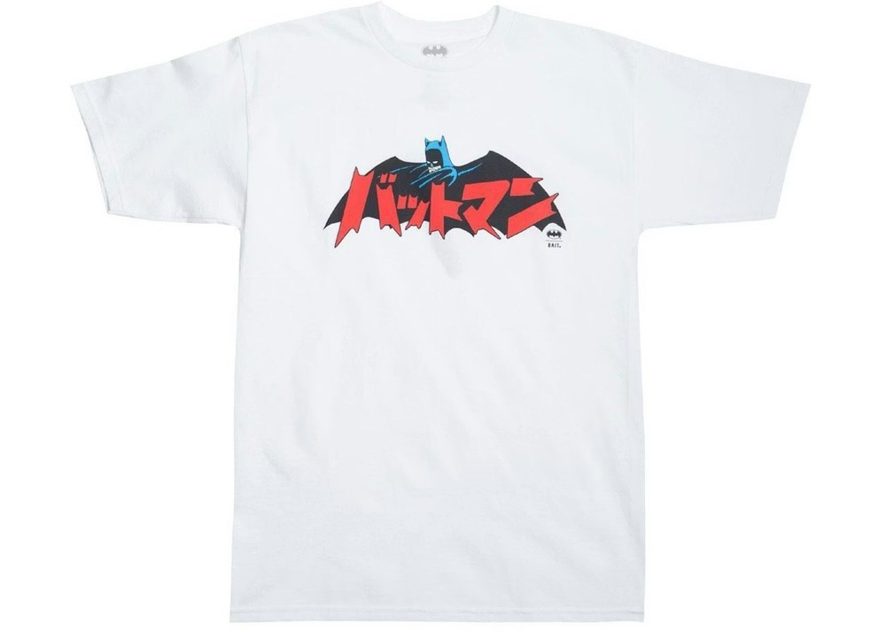 Bait X Batman Mens White Graphic Short Sleeve T Shirt DC Comics Size XL