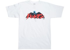 Bait X Batman Mens White Graphic Short Sleeve T Shirt DC Comics Size XL