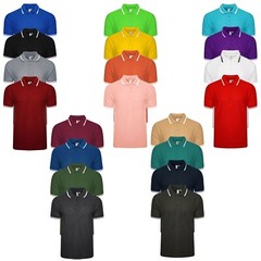 4 & 6 Pack Mens Polo Shirt Short Sleeve Tipping Plain Pique Top TShirt Tee