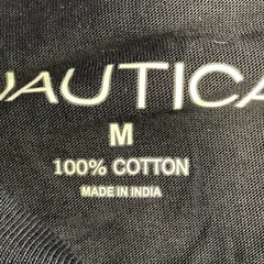 Nautica Mens Long Sleeve Crew Neck Straight Hem Navy Blue T Shirt Size Medium
