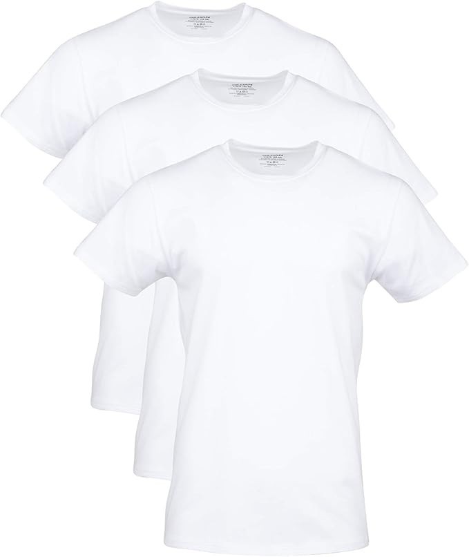 Gildan Men’s Cotton Stretch T-Shirts (2x ) 3 tees Arctic White